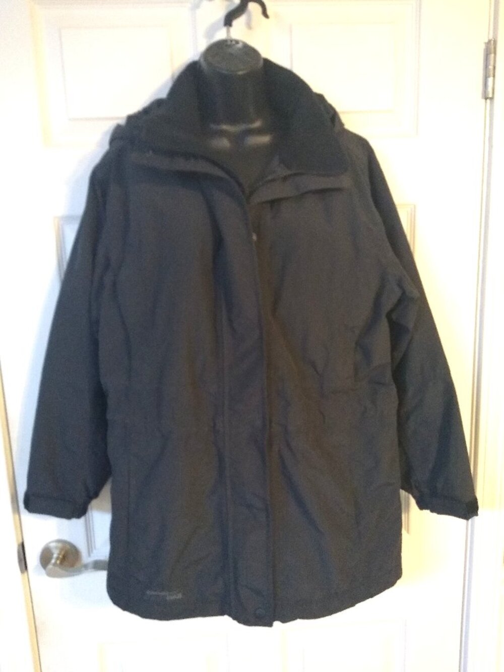 Eddie Bauer Black Winter Hooded Coat
